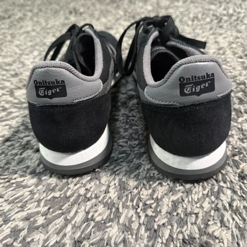 Onitsuka Tiger Dualio Retro Sneakers Black Gray Men 8.5 Women 10 OrthoLite